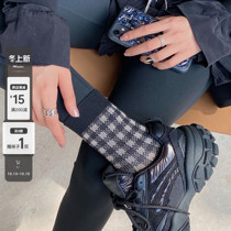 LET ME SEE autumn and winter socks men and women without gender pay attention to ins tide cotton cotton plaid long socks