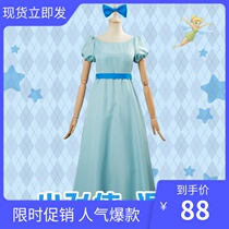 Peter Pan clothes childrens version Wendy cos long dress Princess dress Halloween costume adult cos dress
