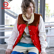DEVIL NUT Tide brand demon men and women with the same fur collar and down vest-season AET