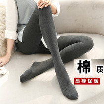 Japan beat bottom pants woman outside wearing gush thickened mesh red tight body high waist close-up elastic warm cotton pants Sox stockings