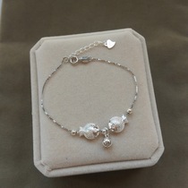 Pisces 925 sterling silver bracelet Doudou beads student female Korean version of slender little fish girlfriends cute bell bracelet