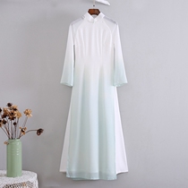 Ethnic style literary and artistic women's 2021 new summer improved cheongsam tea men's clothing female Aodai slim slim dress