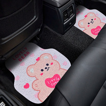 Car foot pad silk ring Universal easy-to-clean anti-dirty pad can be freely cut cartoon cute monolithic car foot pad