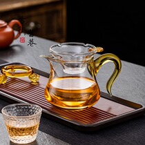 Glass male Cup side to put the road Cup advanced tea male Cup thick thick heat-resistant filter kung fu tea divider tea set accessories