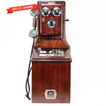 Western Antique imported from Japan vintage wall-mounted button coin phone public telephone with music box