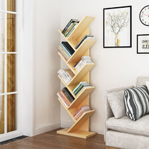 Solid wood bookcase bookshelf Creative simple modern shelf Living room Childrens tree bookshelf landing students save space