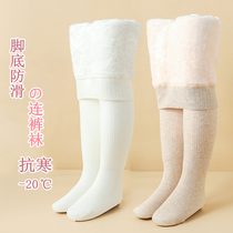 Girl Lian Pants Socks Fall Winter Style Plus Suede Thickened Children White Dance Socks Baby Even Feet Integrated Thick Underpants