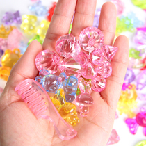 Childrens gem toy girl Diamond Crystal colorful stone plastic diy handmade beaded birthday 3-7 year old gift