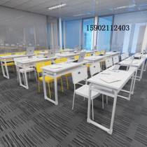 Educational institutions student training table and chair combination staff double desks and chairs training table long table activity conference table