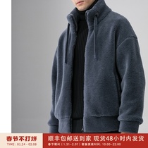 Heavy recommended Australian full wool pellet lamb velvet profile winter collar jacket men's coat DAJ293