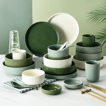 Day Style Cutlery Bowl suit Home Ceramic Rice Bowls Personal special large soup bowl Bowl Chopsticks Combined Bowl disc Advanced Sensation