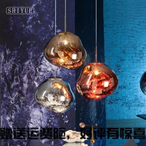 Volcano lava lamp Restaurant chandelier Nordic creative personality clothing store lamp Light luxury bar Bar lamp Cafe chandelier