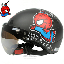 Taiwan EVO Spider-Man Frosted Black Electric Harei Motorcycle Helmet Safety Helmet male and female sunscreen for four summer months