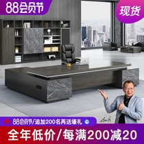  Modern minimalist office furniture Managers room Bosss desk Presidents desk Big shift desk Big gas supervisors desk and chair combination