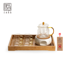 A Few Insights Glass Tea Set Day Style Ceramic Warm Tea Base Candle Heating Up Body Flower Teapot Boiled Fruit Tea Suit