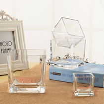 Urban flower square cylinder square glassware hydroponic glass square cylinder flower hydroponic plant flower pot