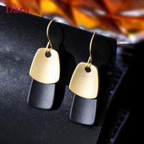 925 silver hook color matching fashion personality earrings small 2021 New Tide senior sense Net red French niche ear ornaments