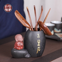 Tea Tool Accessories Six-gentleman Set Chinese Purple Sand Little Monk Tea Cell Wing Coffee Clamp Tea Needle