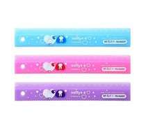 Morning light stationery 20cm ruler with wavy line plastic student ruler painting curve Miffy series FRL96007