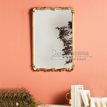French full-length mirror European style retro porch mirror background wall old wall wall decoration bathroom amiro cosmetic mirror