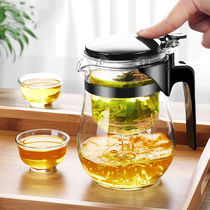 Fast cup bubble teapot glass teapot heat-resistant explosion-proof single pot home with a tea cup tea set to make a teacup cup