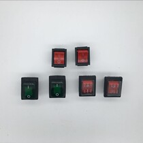 Import waterproof boat type switch large current 4 feet 2 stalls red green with lamp quadrupefoot power supply silver contact