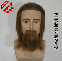 Flying color OMC-M3 male hair practice hair cutting teaching head model full real hair with shoulder seat teaching head hairdressing doll head