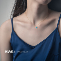 Streamer home original series radish turquoise necklace 18K gold inlay natural sleeping beauty