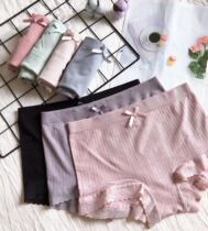 5 dress with high waist underpants female full cotton Belly Shorts Girl small Butterfly knot No Marks Lace Lady Plain Corner Pants