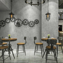 Imitation cement wall paper clothing store decoration retro industrial style gray solid color barber shop Internet cafe milk tea shop wallpaper