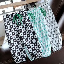 Baby ice silk anti-mosquito pants male and female slim down pants PANTS CHILDREN 90% PANTS CHILDRENS LANTERNS LONG PANTS AIR CONDITIONING PANTS 1625