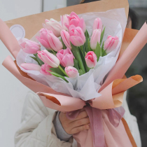 Imported tulip bouquet to send girlfriend birthday wishes elder Shanghai Beijing Guangzhou Nanjing city flowers nationwide