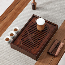 Kongfu tea furniture made of bamboo tea tray pure bamboo tea tray home living room tea tea tray water storage type drain pan Chinese