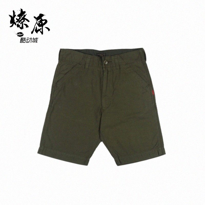 wtaps bud shorts shorts cotton satin olive green pocket frock shorts