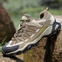 Anti-suede genuine leather breathable men and women mountaineering shoes autumn winter style outdoor tourist sport mens shoes rubber bottom non-slip abrasion resistant shoes
