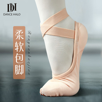 dancehalo full elastic cloth dance shoes womens soft bottom practice shoes adult cat claw shoes body shoes ballet shoes