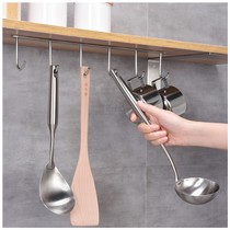 Kitchen adhesive hook rack hanging spatula Cup nail-free hook cabinet adhesive hook Wall no mark-free hole adhesive hook