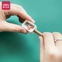 Del simple mini pencil sharpener candy color small Pen pencil sharpener pencil sharpener primary school children pencil sharpener portable pen planer