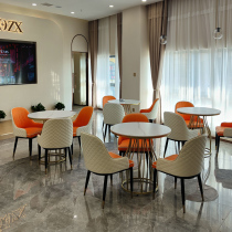 Negotiating tables and chairs light luxury simple modern negotiations sales department exhibition hall reception of small round table table and four chairs