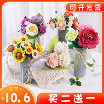 Girl creative gift simulation bouquet potted plant no cutting fabric non-woven fabric handmade diy material bag