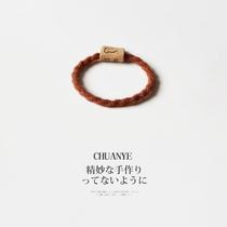 Sichuan wild flocking head rope female autumn and winter Net red 2021 new hair rope simple temperament small leather band female head Hairband