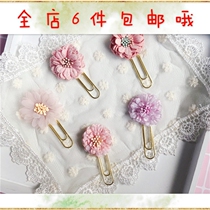 Original bow flower paper clip Bookmark Hand account notebook decoration shooting