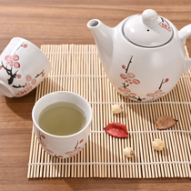 Nishida Muyu plum tea set set Japanese pot two Cup gift box teapot tea cup tea set