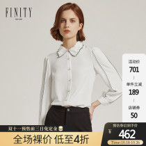 FINITY2021 spring womens white shirt Womens New loose thin design sense niche pullover top women