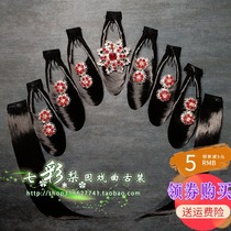 New Opera drama imitation human hair water temples film flower Dan patch rhinestone gem flower bubble bangs simulation hair sideburns