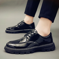 Paint-leather Little Leather Shoes Network Red Shoes Spring Trend Casual Plate Shoes Spiritual Guy Shoes Mens Shoes