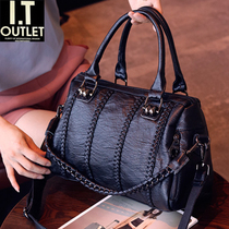 Shoulder bag large capacity female 2021 New Tide Women fashion hand cross body bag simple soft leather leather leather bag