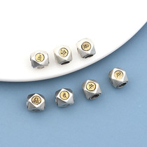 925 sterling silver accessories Zodiac transfer beads life Buddha star anise Diamond patron heart curse Sanskrit diy silver ornaments