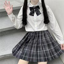 Ash jk uniform skirt genuine full set of long sleeve student dress college style set autumn dress Japanese dress pleated skirt