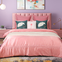Kid Room Pink Princess Wind Like Board Room Bed Bedding Children Girl Soft-mounted Bed Goods Full Mix Upscale